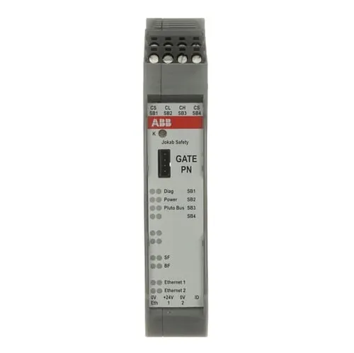 ABB Stotz S&J Gateway Profibus DP GATE-PN - Automatisierungstechnik, Protokollumsetzer für bidirektionale Kommunikation zwischen Sicherheits-SPS und Feldbussystemen, einfache Integration mit bestehendem Programmierkabel.