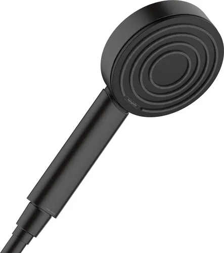 hansgrohe Pulsify S 1jet Handbrause 24120670 mattschwarz - Handbrause mit 105 mm Brausekopf, innovativer PowderRain-Strahl für ein erfrischendes Duscherlebnis und mattschwarzer Oberfläche, ideal für moderne Bäder.