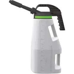 Abfüllkanne PE 10 Liter mit Auslaufschlauch - Praktische Abfüllkanne für sauberes Dosieren von Flüssigkeiten. Mit kurzem und langem Auslaufschlauch, ideal für schwer erreichbare Stellen. Ergonomische Griffe und große Öffnung für einfaches Befüllen. Inklusive 18 beschriftbaren Aufklebern.