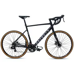 CHILLIZ Gravelbike 28 Zoll GL.01 schwarz-matt mit 14 Gängen - Das CHILLIZ GL.01 ist ein vielseitiges Gravelbike mit leichtem Aluminiumrahmen, ideal für Abenteuer auf und abseits der Straße. Ausgestattet mit 14 Gängen und robusten Scheibenbremsen bietet es optimale Kontrolle und Fahrspaß.