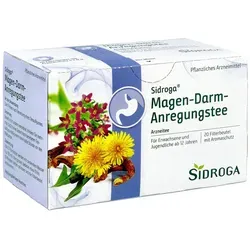 SIDROGA Magen-Darm-Anregungstee Filterbeutel 20X2.0 g - Milder Magen-Darm-Anregungstee mit ausgewählten Kräutern für eine wohltuende Teepause. Ideal zur Unterstützung der Verdauung und für ein angenehmes Wohlbefinden.