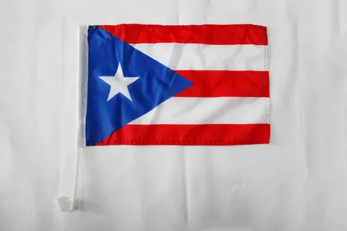 Drapeau de voiture Porto Rico 45x30cm - Carflag portoricain 30 x 45 cm - Neu