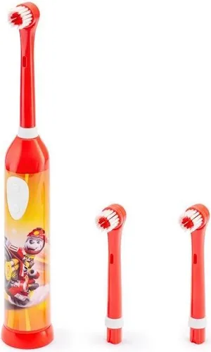 Oszillierende Zahnbürste Tlapková patrola MOTO Rot - Elektrische Zahnbürste für Kinder mit 6000 Hüben pro Minute und 3 Ersatzköpfen, ideal für die gründliche Zahnreinigung und Spaß beim Zähneputzen.