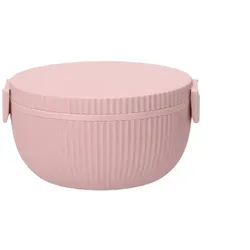 chic.mic Bioloco Plant Deluxe Bowl Dusty Rose - Ökologische Brotdose aus pflanzenbasiertem PLA, ideal für Schule und Büro, klimapositiv produziert und frei von Schadstoffen wie Melamin und BPA.