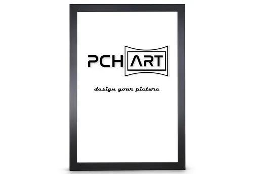 PCH[art] Bilderrahmen New Alaya schwarz 10x15 bis 90x120 cm - Ein stilvoller Einzelrahmen für Wand und Tisch, der durch modernes Design und nachhaltige Herstellung überzeugt. Ideal für Ihre Bilder und Fotografien, um jedem Raum eine persönliche Note zu verleihen.