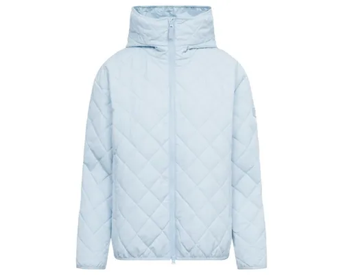 Derbe Quiltby Short - Damen Steppjacke in Skyride, Größe 38 - Modische Damen Steppjacke aus recyceltem Polyester, ideal für jede Jahreszeit. Bequem und stylisch, bietet sie perfekten Tragekomfort und eine elegante Silhouette. Mit praktischer Kapuze und durchgehendem Reißverschluss.