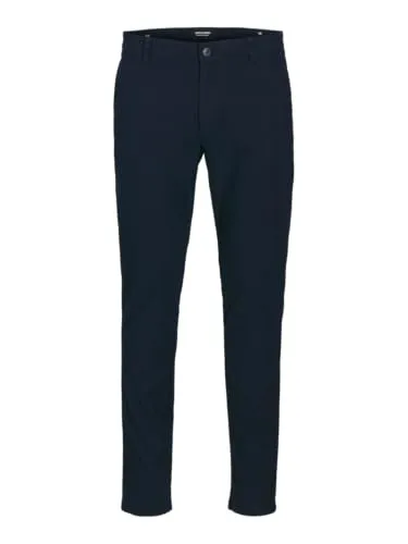 JACK & JONES Slim Fit Chino Hose - Wanderhosen aus 78% Baumwolle mit niedrigem Taillenschnitt, ideal für Komfort und Bewegungsfreiheit beim Wandern.