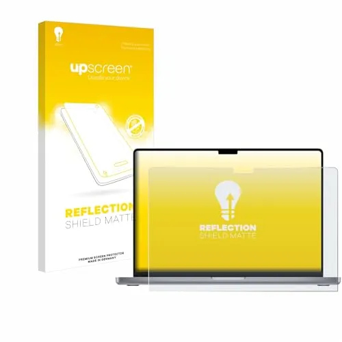 upscreen Entspiegelungs-Schutzfolie für Apple MacBook Pro 16" 2021 Displayschutz-Folie Matt [Anti-Reflex, Anti-Fingerprint]
