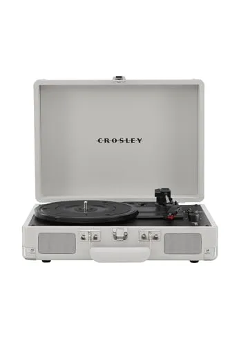 Crosley Cruiser Plus Tragbarer Plattenspieler - Bluetooth-Plattenspieler, 3-Gang-Koffer-Vinyl-Player, Heim-Plattenspieler für Schallplatten, eingebaute Stereo-Lautsprecher, Bluetooth-Empfänger,