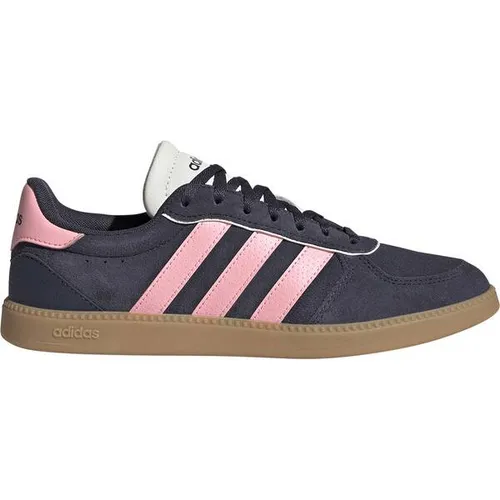 adidas Damen Breaknet Sleek Sneaker - Shadow Navy Pink Spark Off White, 39 1/3 EU - Damen-Sneaker mit regulärer Passform, aus Leder und Synthetik, ideal für Komfort und Stil im Alltag.
