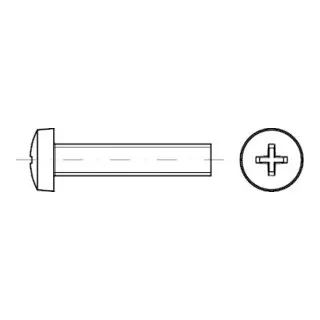 DIN 7985 Linsenschaube, Edelstahl A2 -H M2,5x8 KP, 200 Stück