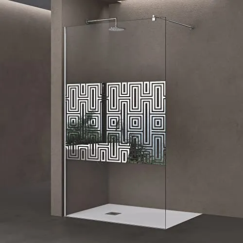 doporro Walk-in-Dusche Duschwand mit NANO-Beschichtung - Walk-In Dusche aus Einscheibensicherheitsglas, mit rahmenlosem Design und einfacher Reinigung dank NANO-Beschichtung für ein modernes Badezimmer.