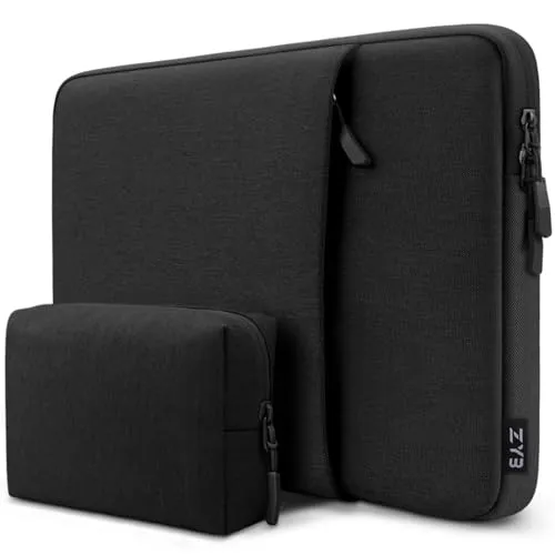 15,6 Zoll Laptoptasche Laptophülle,ZYB Sleeve Wasserdicht Hülle Laptop Tasche 15.6 für 15 Zoll Notebook Lenovo Thinkpad Ideapad HP Acer Dell Surface Laptop,2025-2019 MacBook PRO 16 M4-M1-Schwarz