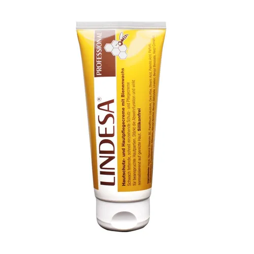 Lindesa Professional Hautschutz- und Pflegecreme 100 ml - Hochwertige Hautschutz- und Pflegecreme mit Bienenwachs für beanspruchte Haut. Zieht schnell ein, glättet und pflegt ohne zu fetten. Ideal für den täglichen Einsatz.