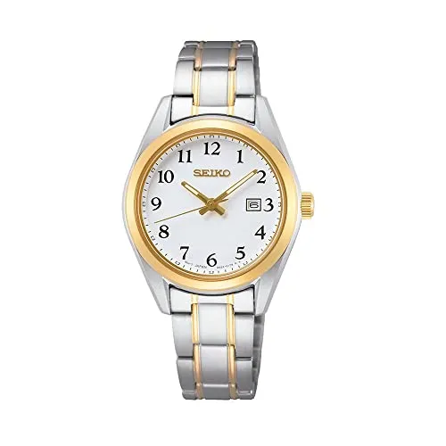 Seiko Damen 29mm Kleideruhr SUR466P1 – Stilvoll und Wasserdicht - Kategorie: Armbanduhren, Diese elegante 29mm Damenuhr bietet 10ATM Wasserdichtigkeit und ein zeitloses Design für jeden Anlass.