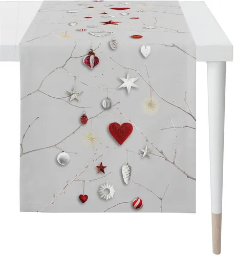 APELT Tischläufer 3750 (1-tlg) - Eleganter Winterwelt-Läufer - Tischläufer mit trendigem Winterwelt-Motiv, ideal für die Weihnachtsdeko. Hochwertiger Digitaldruck aus 75% Polyester und 25% Baumwolle, schadstoffgeprüft nach OEKO-TEX® und made in Germany.