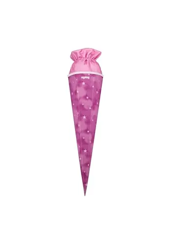ergobag Schultüte WolkenzauBär - Pink, vielseitige 2-in-1 Zuckertüte und Aufbewahrungsbeutel aus 100% recyceltem Material