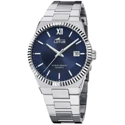 Lotus L18835/2 Herren Armbanduhr mit Blauem Zifferblatt - Elegante Armbanduhr für Herren mit Edelstahlgehäuse, 100 m wasserdicht und präzisem Quarzwerk – ideal für den Alltag und besondere Anlässe.