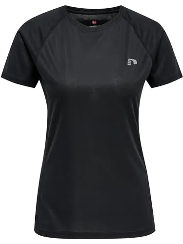 Newline Damen Women Core Running S/S T-Shirt, Schwarz, M EU