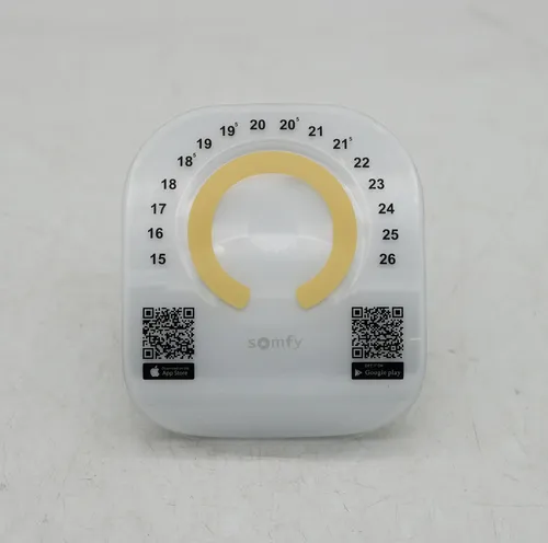 Somfy 1870775 - Kabelloses Funk-Thermostat V2 für Heizsysteme - Programmierbarer Thermostat für Zuhause, kompatibel mit Amazon Alexa und Google Assistant, ermöglicht einfache Steuerung und Energieeinsparungen.