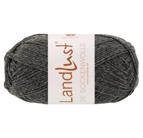 LANA GROSSA Landlust DIE SOCKENWOLLE 50 g mélange Häkelwolle, 210 m (Klassische 4-fach Sockenwolle in edlen Mélangefarben), 50 g