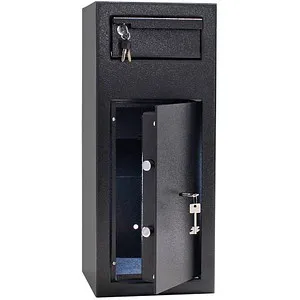 Rottner Einwurftresor Cashmatic 1 - Sicherheitsstufe A Tresor mit Einwurfklappe und Schlüssel, ideal für die sichere Entnahme von Bargeld und Wertsachen, geeignet für Wand- und Bodenmontage.