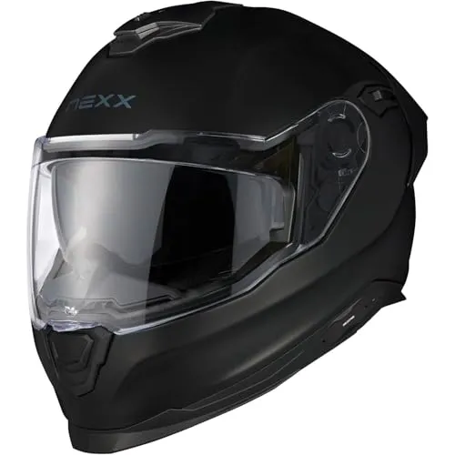 Nexx Y.100R Fullblack Helm, schwarz, Größe M - Motorradhelm mit POLYFUSION Schale und innovativem EPS Glue Less System, ideal für Sicherheit und Komfort beim Fahren.