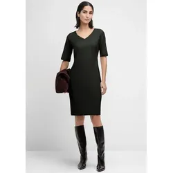 Cinque Etuikleid CIICON - Elegantes schwarzes Kleid in Größe 40 - Stilvolles Etuikleid für jeden Anlass, aus elastischem Material für optimalen Tragekomfort, mit V-Ausschnitt und Markenlabel.