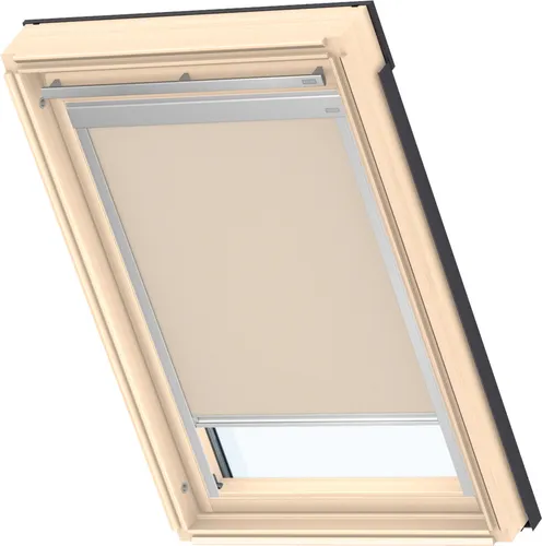 VELUX Dachfenster Verdunkelungsrollo Classic Beige für S06 - Seitenzug- & Springrollos, einfach zu installieren, bietet nahezu vollständige Verdunkelung und perfekte Passgenauigkeit für VELUX Dachfenster.