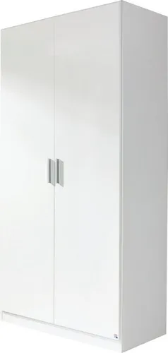 rauch Drehtürenschrank CELLE – Kleiderschrank in Alpinweiß/Hochglanz - Drehtürenschrank Made in Germany, bietet variabel einsetzbare Einlegeböden und eine Belastbarkeit der Kleiderstange von bis zu 40 kg – ideal für jedes Schlafzimmer.