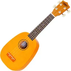 Classic Cantabile US-100P Sopran-Ukulele Pineapple - Sopran-Ukulele im Ananas Design mit 12 Bünden und leichtgängiger Gitarren-Mechanik, ideal für Einsteiger und Musikliebhaber.