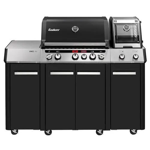 Enders® Gasgrill UNIQ PRO 3 IKO Cruster® – Spitzenklasse BBQ - Grills der UNIQ® PRO-Serie mit 800°C TURBO ZONE™, CRUSTER® für extreme Variabilität und großer Grillfläche von 68x49,5cm. Ideal für alle Grillfans, die Wert auf Qualität und Vielseitigkeit legen.