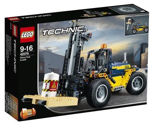LEGO 42079 Technic Schwerlast-Gabelstapler - 592 Teile, mit baubarer Palette und Gefahrgutbehälter, ideal für kreative Bauabenteuer von 9-16 Jahren