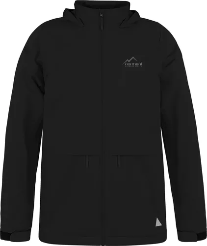 normani Kinder Regenjacke schwarz XXXS - Wasserdichte Kinderjacke mit verstellbarer Kapuze und Reflektoren für mehr Sicherheit. Ideal für Outdoor-Aktivitäten, winddicht und atmungsaktiv für optimalen Tragekomfort.