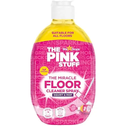 The Pink Stuff The Miracle Direct to Floor Cleaner | Squirt & Mop 750 ml – Schnell trocknende Formel | Kein Wasser erforderlich | Veganfreundlich | Geeignet für alle Böden – Frischer Rhabarberduft