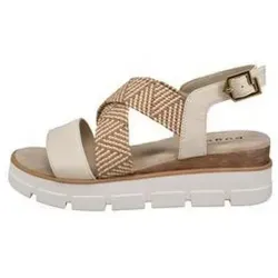 bugatti Lenna Sandalette - Wanderschuhe für Damen, bequem und stilvoll in beige, ideal für sommerliche Ausflüge und lange Spaziergänge.