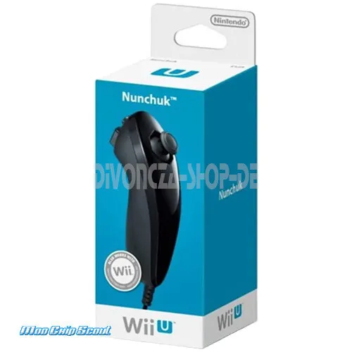 Nintendo Nunchuk Controller für Wii U und Wii - Gaming-Zubehör mit dreiachsigen Bewegungssensoren und analogen Control Stick für erweiterte Steuerung in vielen Spielen.