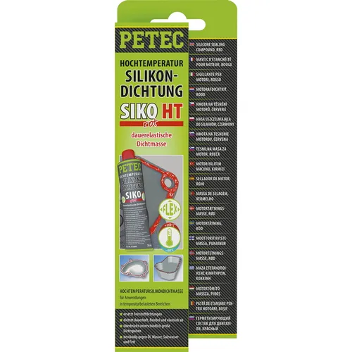 Petec Gehäuse/Flansch-Dichtstoff Hochtemperatur-Silikondichtung, SIKO rot Motorendichtmasse 97880
