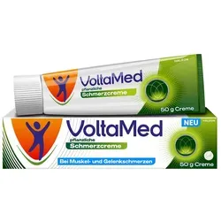 Voltamed Pflanzliche Schmerzcreme - Arzneimittel für Muskel- und Gelenkschmerzen, mit 3-fach Wirkkomplex aus Pfefferminz-, Eukalyptus- und Rosmarinöl für natürliche Schmerzlinderung ohne bekannte Wechselwirkungen.