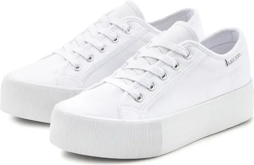 LASCANA Sneaker Schnürhalbschuh - Sneaker aus Textil mit 3,5 cm Plateauhöhe, ideal für einen lässigen Look und höchsten Tragekomfort.