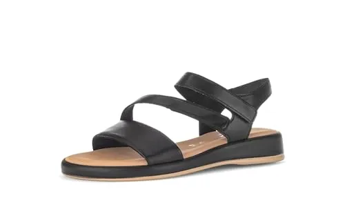 Gabor Comfort Sandale schwarz - Größe 40 EU - Stylische Sandale in Schwarz mit praktischem Klettverschluss, ideal für komfortables Tragen. Perfekt für den Sommer, gefertigt aus hochwertigen Materialien.