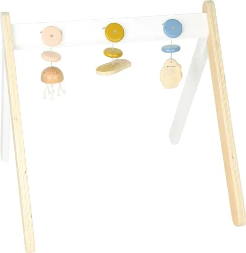 Small Foot Baby Spielbogen „Seaside“ aus Holz - Spielbogen aus Holz mit 3 austauschbaren 3D-Spielelementen für motorische Förderung, stabil und einfach montierbar - ideal für die frühkindliche Entwicklung.