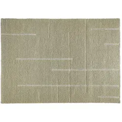 Handweb-Teppich  Boutique , beige , Wolle,Baumwolle , Maße (cm): B: 120