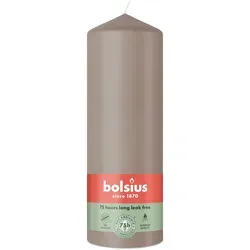 Bolsius Stumpenkerze 200/68mm - Helles Taupe (6 Stück) - Hochwertige Stumpenkerzen für stimmungsvolle Akzente in deinem Zuhause. RAL geprüft für sauberen Abbrand und lange Brenndauer. Ideal für jede Dekoration und jeden Anlass.