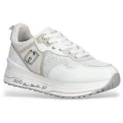 Liu Jo Damen Turnschuhe Maxi Wonder 01 Weiß (40) - Moderne Liu Jo Turnschuhe mit schickem Design und atmungsaktiven Mesh-Einsätzen. Der integrierte Keil und die Plateausohle sorgen für optimalen Komfort und Stabilität. Ideal für lässige Looks und den ganzen Tag.