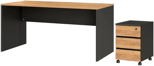 Büromöbel-Set GERMANIA "Lissabon" - Modernes Büromöbel-Set aus robuster Spanplatte in eleganten Farben, ideal für effizientes Arbeiten. Made in Germany, perfekt für jedes Büro.