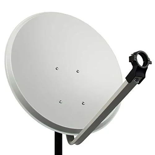 Premium X PXS80 Satellitenschüssel 80cm - Hochwertige Stahlantenne für besten Satellitenempfang - SAT-Antenne mit 80 cm Durchmesser und Polyesterbeschichtung für besten Empfang. Ideal für UltraHD, FullHD und 3D TV. Einfache Installation mit vormontierten Teilen.