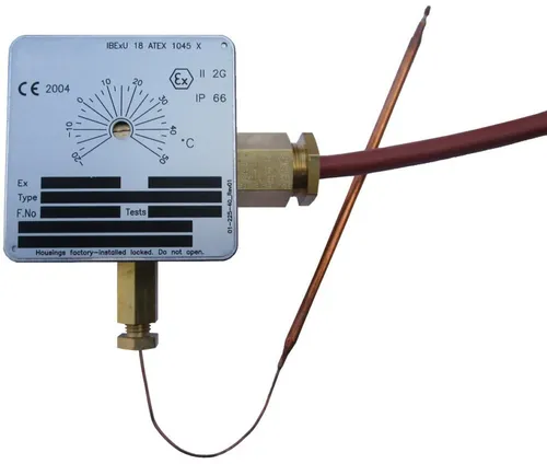 Schultze EX TR60D-50 Ex-Thermostat, 16A, 2,5K - Raumtemperaturregler für explosionsgefährdete Bereiche, robust und IP66-zertifiziert für hohe Sicherheit und Zuverlässigkeit.