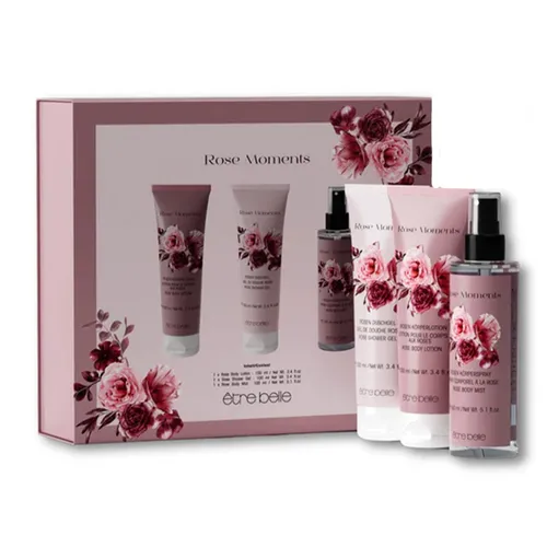 être belle Rose Moments Körperpflegeset 350ml - Elegantes Körperpflegeset mit luxuriöser Feuchtigkeitscreme für ein angenehmes Hautgefühl. Ideal als Geschenk für besondere Anlässe.