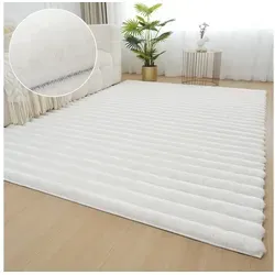 OTTO home Teppich Melanie, Kunstfellteppich, besonders weich, 160 cm x 230 cm - Kunstfellteppich in eleganter Hoch-Tief-Optik für ein gemütliches Zuhause. Mit einer Höhe von 28 mm und rutschhemmender Unterlage geeignet für Wohnzimmer und Schlafzimmer.